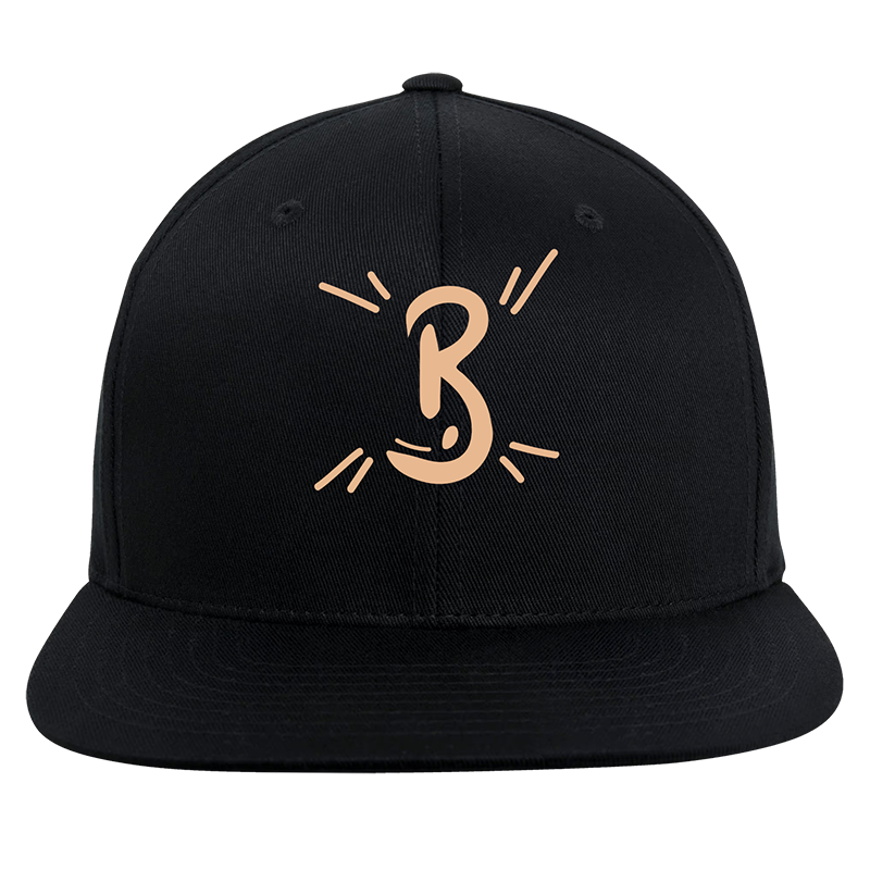 SnapBack B Tag Black/Pink Gold